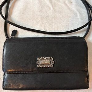 Fossil Black Leather Crossbody Bag